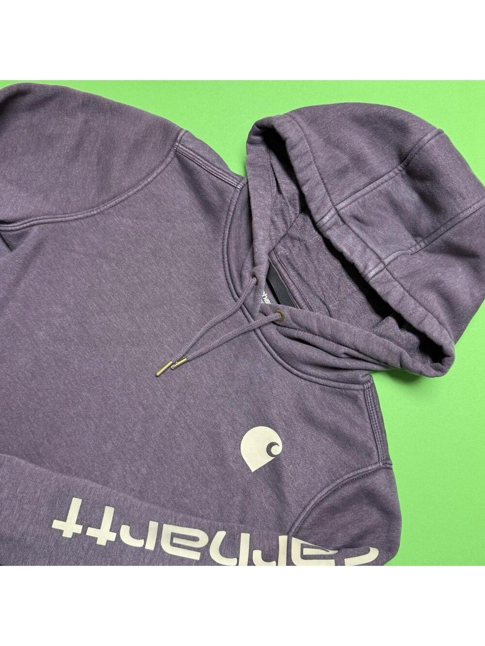 Carhartt Heather Purple Hoodie Relaxed Fit Long‎ Sleeve Sweatshirt Size Womens M